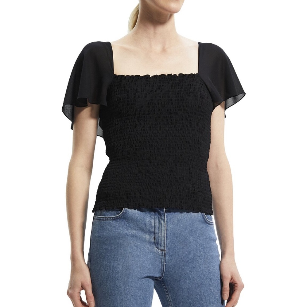 Theory smocked top